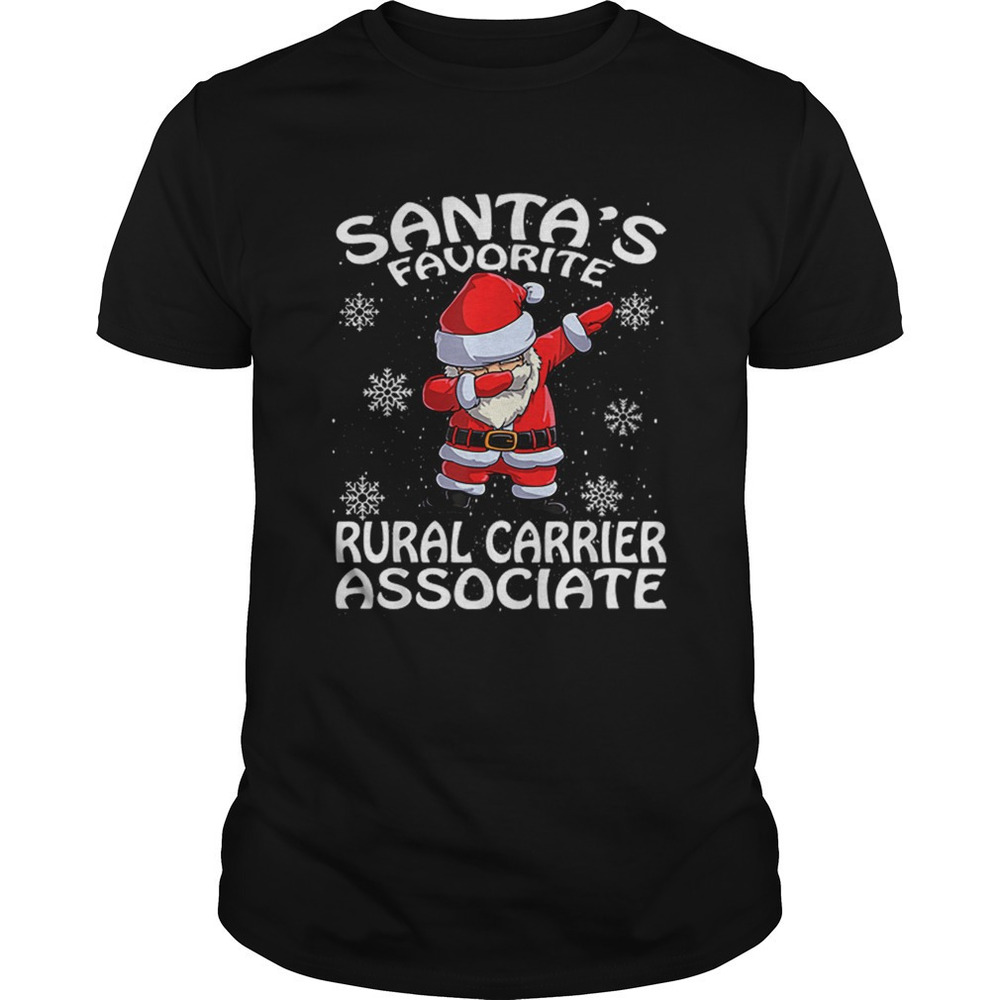 Santas Favorite Rural Carrier Associate Funny Christmas Shirt